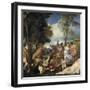 The Bacchanal of the Andrians, 1523-1526-Titian (Tiziano Vecelli)-Framed Giclee Print