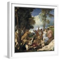 The Bacchanal of the Andrians, 1523-1526-Titian (Tiziano Vecelli)-Framed Giclee Print