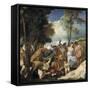 The Bacchanal of the Andrians, 1523-1526-Titian (Tiziano Vecelli)-Framed Stretched Canvas
