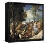 The Bacchanal of the Andrians, 1523-1526-Titian (Tiziano Vecelli)-Framed Stretched Canvas