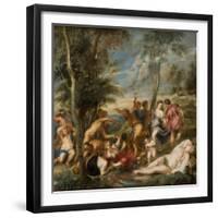 The Bacchanal of the Andrians-Peter Paul Rubens-Framed Giclee Print