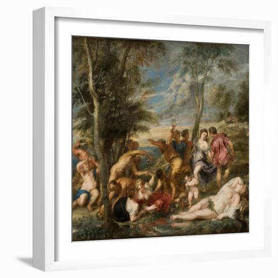 The Bacchanal of the Andrians-Peter Paul Rubens-Framed Giclee Print