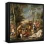 The Bacchanal of the Andrians-Peter Paul Rubens-Framed Stretched Canvas