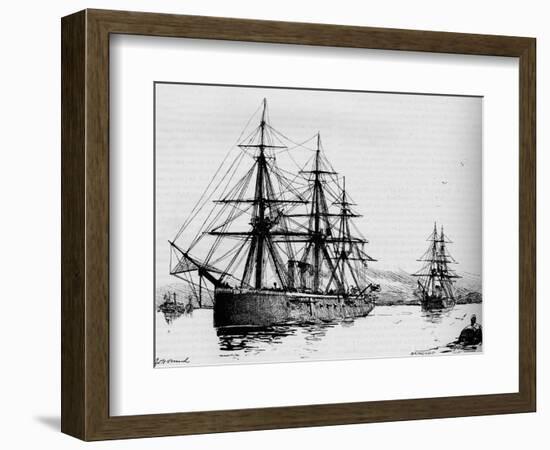 The Bacchante, Speed 16 Knots an Hour, 1884-null-Framed Giclee Print