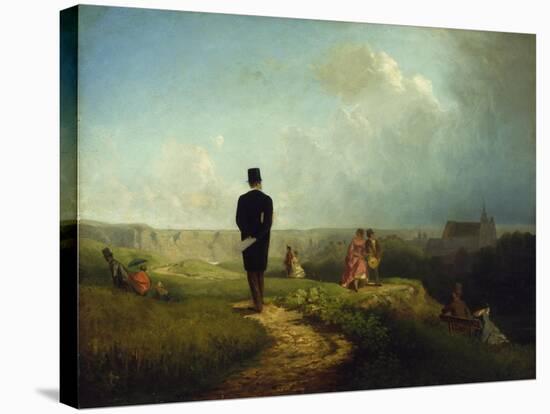 The Bachelor-Carl Spitzweg-Stretched Canvas