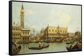 The Bacino di S. Marco, Venice, from the Piazzetta-Canaletto Giovanni Antonio Canal-Framed Stretched Canvas