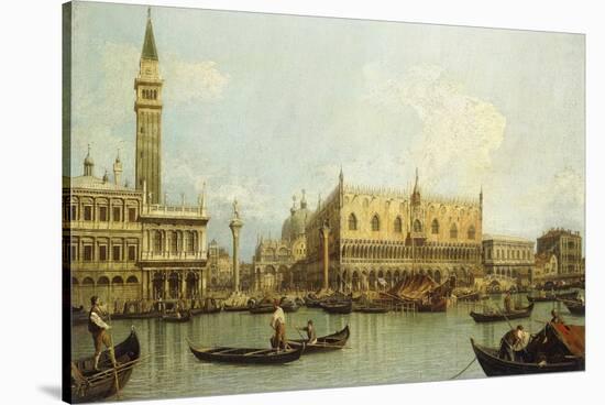 The Bacino di S. Marco, Venice, from the Piazzetta-Canaletto Giovanni Antonio Canal-Stretched Canvas