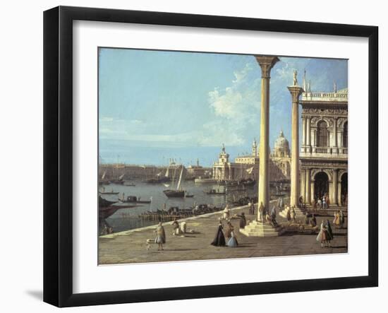 The Bacino Di San Marco and the Church of Santa Maria Della Salute, Venice, from the Piazzetta-Bernardo Bellotto-Framed Giclee Print