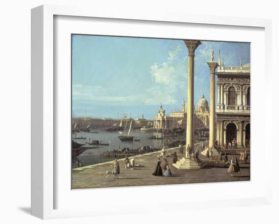 The Bacino Di San Marco and the Church of Santa Maria Della Salute, Venice, from the Piazzetta-Bernardo Bellotto-Framed Giclee Print