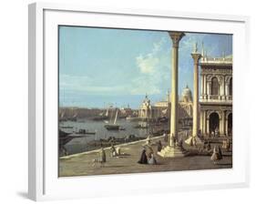 The Bacino Di San Marco and the Church of Santa Maria Della Salute, Venice, from the Piazzetta-Bernardo Bellotto-Framed Giclee Print