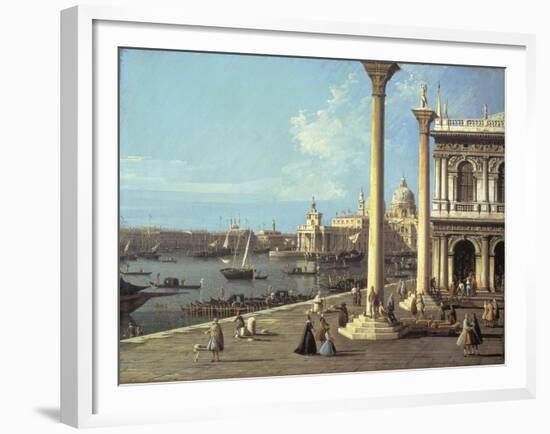 The Bacino Di San Marco and the Church of Santa Maria Della Salute, Venice, from the Piazzetta-Bernardo Bellotto-Framed Giclee Print