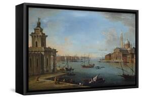 The Bacino Di San Marco, Venice, Looking East, with the Church of San Giorgio Maggiore, and the…-Antonio Joli-Framed Stretched Canvas