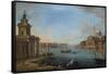 The Bacino Di San Marco, Venice, Looking East, with the Church of San Giorgio Maggiore, and the…-Antonio Joli-Framed Stretched Canvas