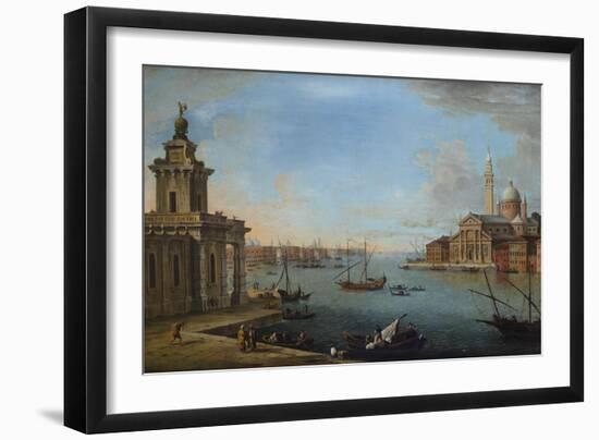 The Bacino Di San Marco, Venice, Looking East, with the Church of San Giorgio Maggiore, and the…-Antonio Joli-Framed Giclee Print