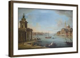 The Bacino Di San Marco, Venice, Looking East, with the Church of San Giorgio Maggiore-Antonio Joli-Framed Giclee Print