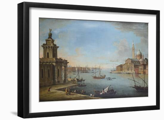 The Bacino Di San Marco, Venice, Looking East, with the Church of San Giorgio Maggiore-Antonio Joli-Framed Giclee Print