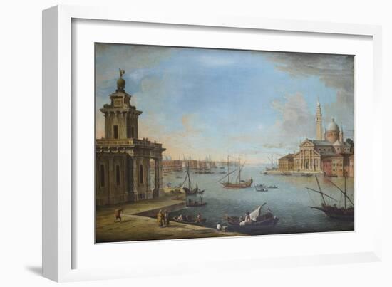 The Bacino Di San Marco, Venice, Looking East, with the Church of San Giorgio Maggiore-Antonio Joli-Framed Giclee Print