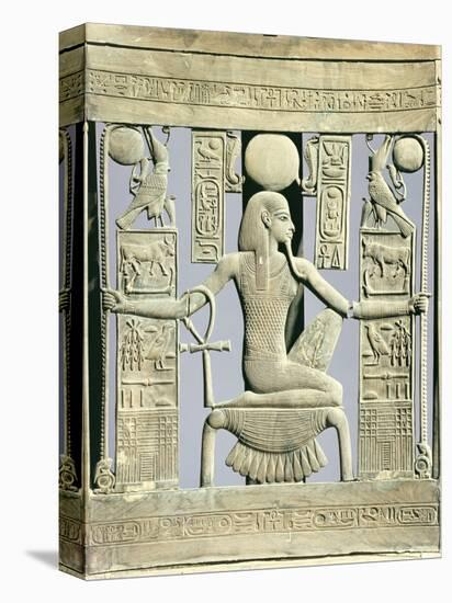 The Back of a Chair Decorated with Royal Names and the Spirit of Millions of Years, Thebes, Egypt-Robert Harding-Stretched Canvas