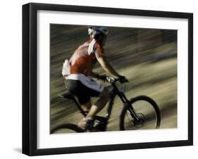 The Back of a Mountain Biker, Mt. Bike-Michael Brown-Framed Photographic Print