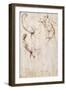 The Back of a Nude and Two Studies of a Raised Arm and Shoulder, Seen from the Front-Perino Del Vaga-Framed Giclee Print