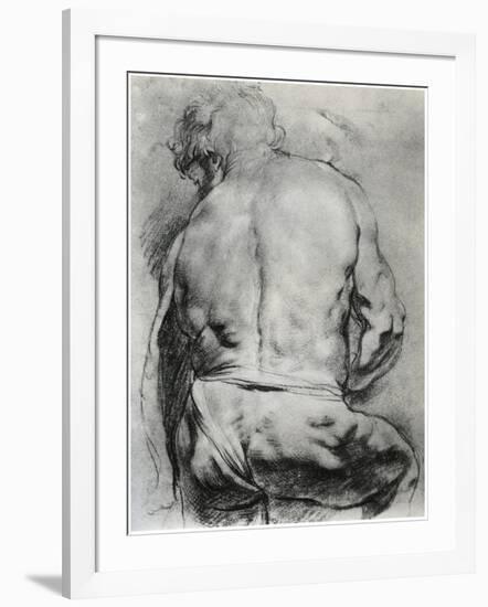 The Back of a Nude Man, C1610-Peter Paul Rubens-Framed Giclee Print