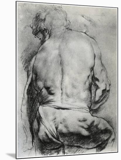 The Back of a Nude Man, C1610-Peter Paul Rubens-Mounted Giclee Print