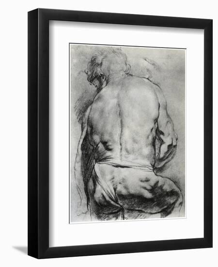 The Back of a Nude Man, C1610-Peter Paul Rubens-Framed Giclee Print