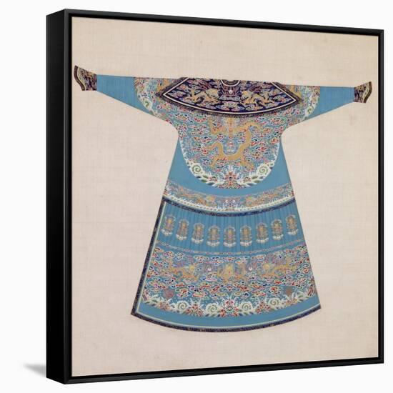 The Back of a Summer Court Robe Worn by the Emperor, China-null-Framed Stretched Canvas