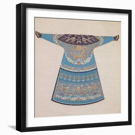 The Back of a Summer Court Robe Worn by the Emperor, China-null-Framed Giclee Print