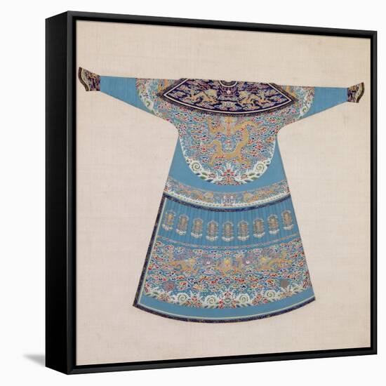 The Back of a Summer Court Robe Worn by the Emperor, China-null-Framed Stretched Canvas