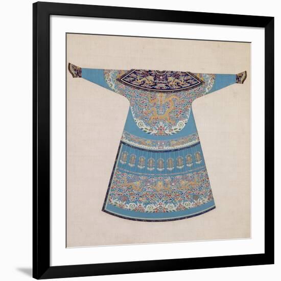 The Back of a Summer Court Robe Worn by the Emperor, China-null-Framed Giclee Print