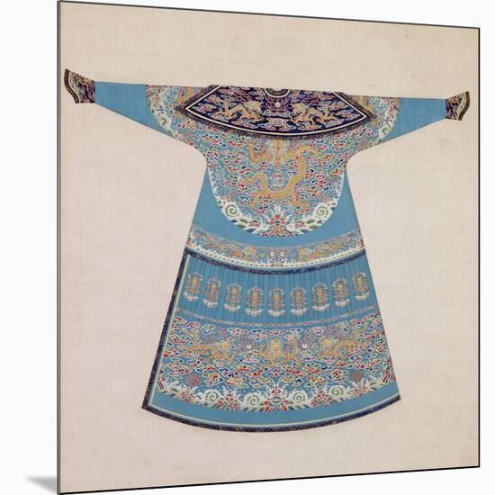 The Back of a Summer Court Robe Worn by the Emperor, China-null-Mounted Giclee Print