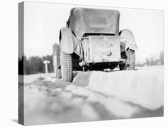 The Back of an Invicta 4.5 Litre S Type, Monte Carlo Rally, 1933-null-Stretched Canvas