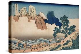 The back of the Fuji from the Minobu river, c.1830-Katsushika Hokusai-Stretched Canvas