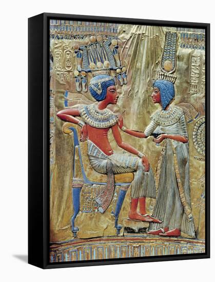 The Back of the Gold-Plated Throne, Egypt, North Africa-Robert Harding-Framed Stretched Canvas