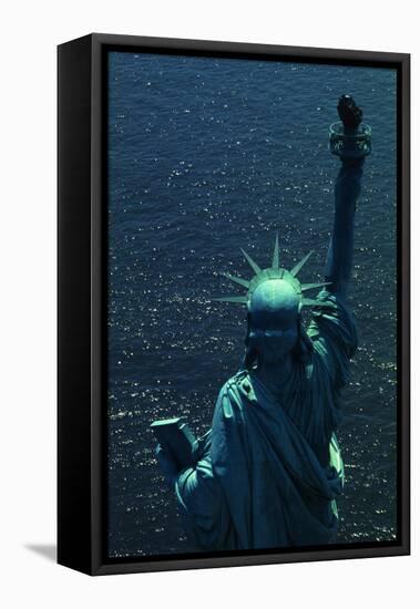 The Back of the Statue of Liberty-Dirck Halstead-Framed Stretched Canvas