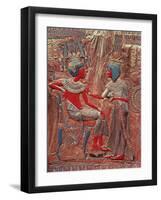 The Back of the Throne of Tutankhamun of the Queen Ankhesenamun Putting the Finishing Touches-null-Framed Giclee Print