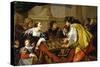 The Backgammon Players, 1634-Theodor Rombouts-Stretched Canvas