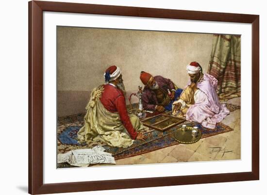 The Backgammon Players-Giulio Rosati-Framed Giclee Print