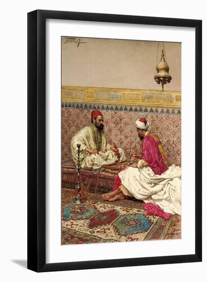 The Backgammon Players-Giulio Rosati-Framed Giclee Print