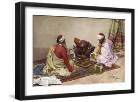 The Backgammon Players-Giulio Rosati-Framed Giclee Print