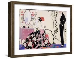 The Backless Dress-Georges Barbier-Framed Giclee Print