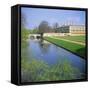 The Backs, River Cam, Clare College, Cambridge, Cambridgeshire, England, UK-Geoff Renner-Framed Stretched Canvas