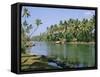 The Backwaters at Chavara, Kerala State, India, Asia-Jenny Pate-Framed Stretched Canvas