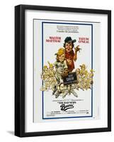 THE BAD NEWS BEARS, US poster, from left: Tatum O'Neal, Walter Matthau, 1976-null-Framed Art Print