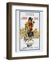 THE BAD NEWS BEARS, US poster, from left: Tatum O'Neal, Walter Matthau, 1976-null-Framed Art Print