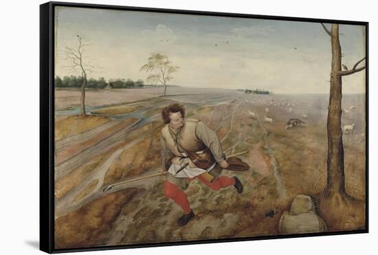 The Bad Shepherd-Pieter Brueghel the Younger-Framed Stretched Canvas