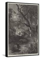 The Badger's Haunt, a Summer Night in the Woods-George Bouverie Goddard-Framed Stretched Canvas