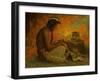 The Badger Skin-Eanger Irving Couse-Framed Giclee Print