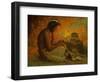 The Badger Skin-Eanger Irving Couse-Framed Giclee Print